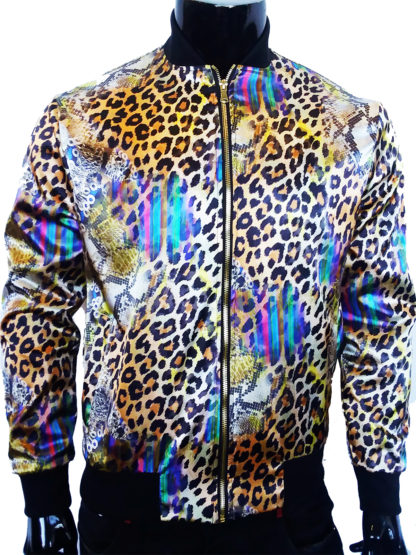 Satin animal print Bomber jacket